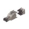 FPS6X88MTGX-AD-3-l Plug RJ45 Blindado, Instalación Recta, Terminación en Campo Certificable, Compatible con Cat5e, Cat6 y Cat6A, Color Plata, Paquete de 10 Piezas, Incluye herramienta.