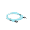 FZ2ERLNLNSNM003-AD-4-l Jumper de Fibra Optica Multimodo 50/125 OM4, LC-LC Duplex, OFNR (Riser), Color Aqua, 3 Metros
