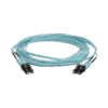 FZ2ERLNLNSNM003-l Jumper de Fibra Optica Multimodo 50/125 OM4, LC-LC Duplex, OFNR (Riser), Color Aqua, 3 Metros