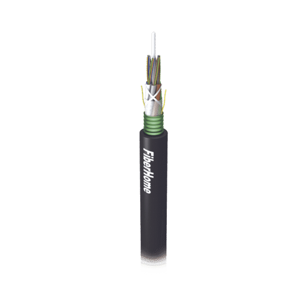 GYFS24C-l Kilómetro de Fibra Óptica para Exterior G.652D, Armada, Monomodo de 24 Hilos, Loose Tube, Color Negro