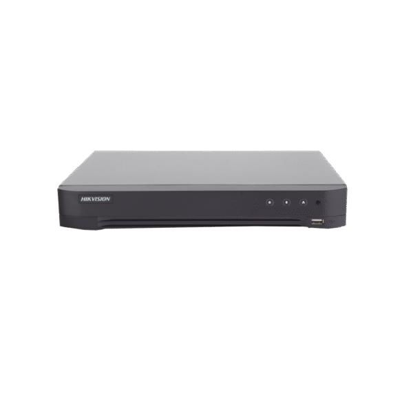 IDS7204HQHIM1_XT-AD-2-l DVR 4 Canales TurboHD + 2 Canales IP / 5 Megapixel Lite - 3K Lite / Acusense (Evista falsas alarmas) / Audio por Coaxitron / 1 Bahía de Disco Duro / Salida de Video en Full HD