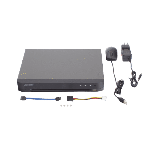 IDS7204HQHIM1_XT-AD-5-l DVR 4 Canales TurboHD + 2 Canales IP / 5 Megapixel Lite - 3K Lite / Acusense (Evista falsas alarmas) / Audio por Coaxitron / 1 Bahía de Disco Duro / Salida de Video en Full HD