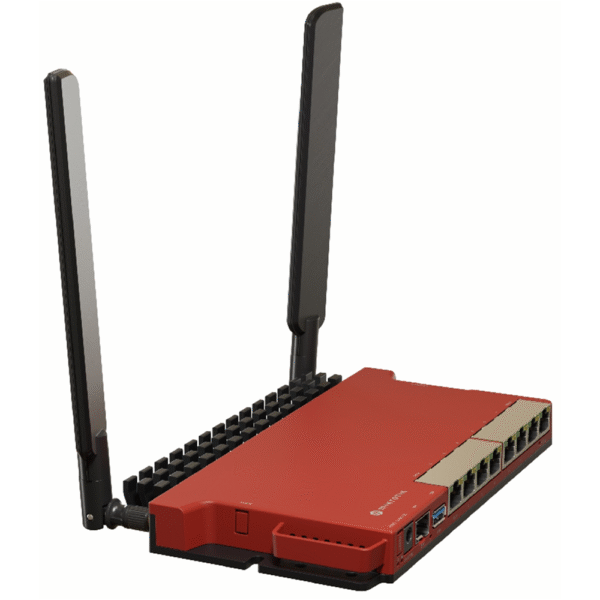 L009UIGS2HAXDIN-AD-2-l Router Board, 8 Puertos Gigabit + 1 puerto PoE-Out Pasivo, 1 Puerto SFP, Wi-Fi 6 en 2.4Ghz, Antenas de 4 dBi,