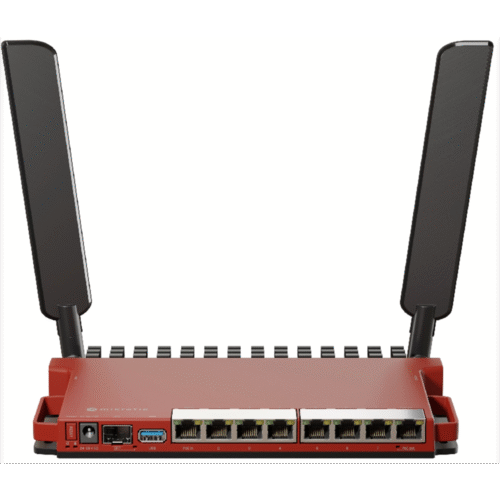 L009UIGS2HAXDIN-l Router Board, 8 Puertos Gigabit + 1 puerto PoE-Out Pasivo, 1 Puerto SFP, Wi-Fi 6 en 2.4Ghz, Antenas de 4 dBi,