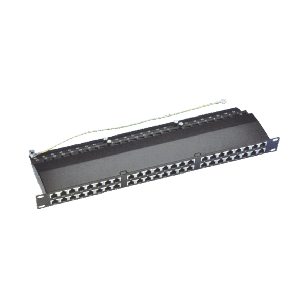 Panel de parcheo de impacto (110) blindado de 48 puertos Cat6A