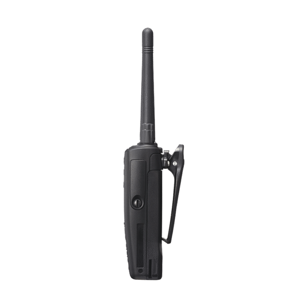 NX3220KIS-LAT-DER-l 136-174 MHz, 64 Canales, Digital NXDN-DMR-Análogo, GPS, Bluetooth, IP67, 2 Pines, Intr. Seg. Inc. Batería-Antena-Cargador-Clip
