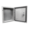 PST304020A-AD-3-l Gabinete de Acero IP66 Uso en Intemperie (300 x 400 x 200 mm) con Placa Trasera Interior y Compuerta Inferior Atornillable (Incluye Chapa y Llave).