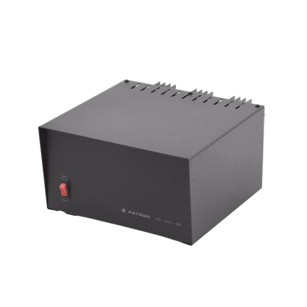 Fuente de poder Astron| Salidas 13.8Vcd, 20A | Lineal Regulada con Circuito Cargador de Baterías.