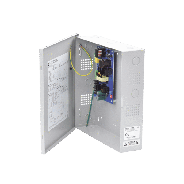 SMP5PMCTX-AD-2-l Fuente de poder de 12/24 VCD, 4 A. Ideal para aplicaciones de intrusión / Acceso / CCTV / Fuente Supervisada / Con capacidad de baterías de respaldo / Requieren baterías