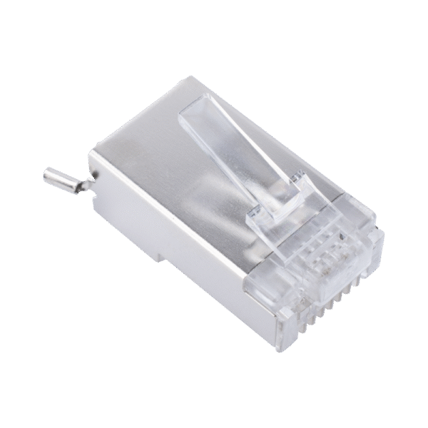 TC6SG100-AD-4-l Bote con 100 Piezas de Plug Modular RJ45 Cat6 blindado con pin de tierra, chapado de oro a 30 micras para durabilidad extrema