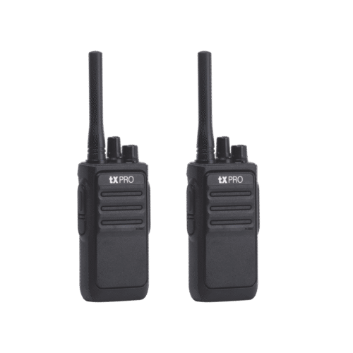 TX320DUO-l Par de radios analógicos UHF 400-470 MHz de 2 watts de potencia.