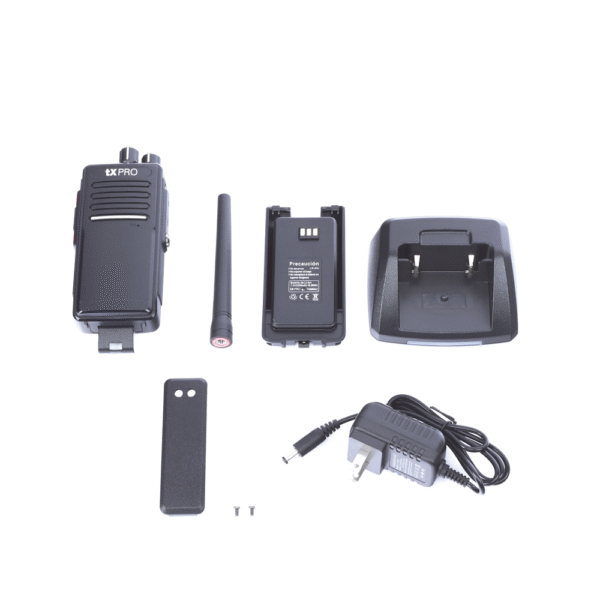 TX680AV-AD-1-l Radio Portátil VHF 136-174 MHz, Digital DMR-Analógico, 5 W, Incluye antena, batería, cargador y clip