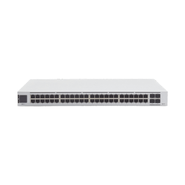 USWPRO48-l UniFi Switch USW-Pro-48, Capa 3 de 48 puertos Gigabit RJ-45 + 4 puertos 1/10G SFP+, pantalla informativa