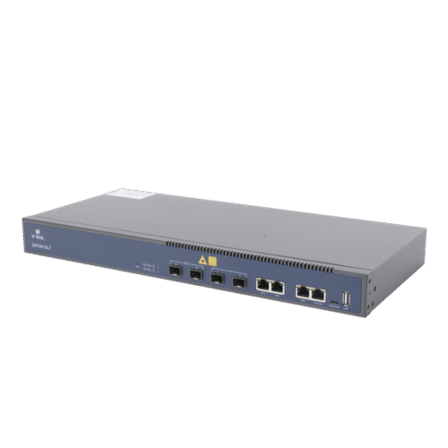 V1600GT-l OLT de 2 puertos GPON + 4 puertos Uplink (2 puertos Gigabit Ethernet + 2 puerto SFP/SFP+) , hasta 256 ONUS