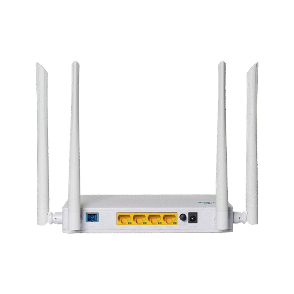 V2804DAC-LAT-IZQ-l ONU Dual xPON G/EPON con Wi-Fi AC + 4 puertos Gigabit + 1 Puerto SC/UPC, Hasta 1200 Mbps