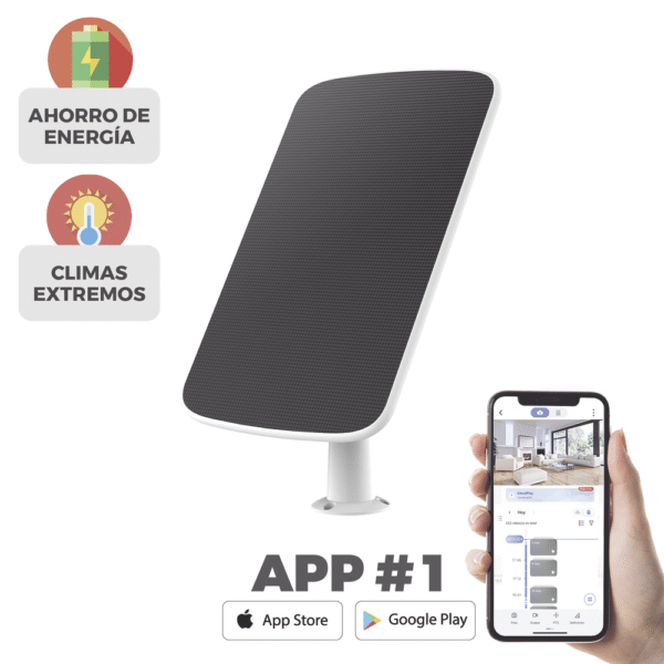 Panel Solar Para Recargar Cámara de Batería Mod. CSBC1C / Evite Desmontar la Cámara para Recargar su Batería.