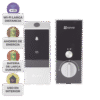 Cerradura Inteligente / Wi-Fi / Bluetooth / Códigos Temporales Para Visitantes / Lectura de Huella / Lectura de Tag / Contraseña / Botón para Timbrar / Apertura remota / Alarma Anti-intrusión / No Requiere HUB