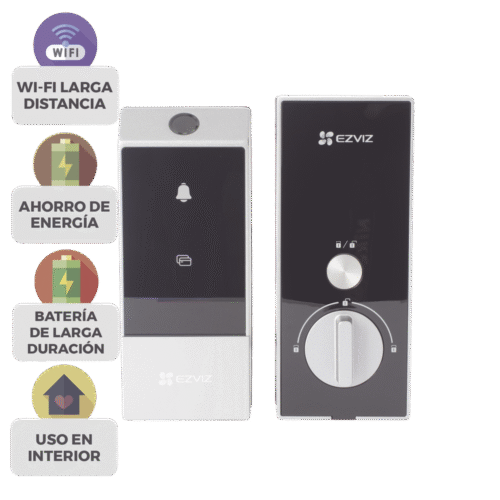 Cerradura Inteligente / Wi-Fi / Bluetooth / Códigos Temporales Para Visitantes / Lectura de Huella / Lectura de Tag / Contraseña / Botón para Timbrar / Apertura remota / Alarma Anti-intrusión / No Requiere HUB