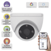 Domo IP 2 Megapíxel / Wi-Fi / Sirena y Estrobo /Audio de Dos Vías / Notificación Push / Audios Personalizables / Ranura Para Memoria / Uso en Exterior