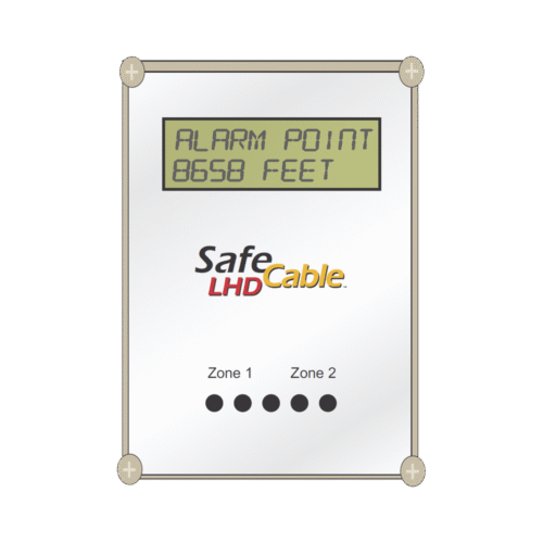 Módulo Localizador de Distancia de Alarma para Cable Detector Lineal de Calor (LHD) / Doble Zona / Hasta 3 Km por zona / Distancia en Metros o Pies