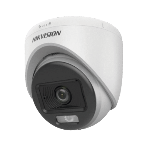 DS2CE70DF0TLPFS-l Turret de 2 MP / HIBRIDA B/N - Color VU / IR 20 MTS / Lente 2.8 mm / Luz Blanca 20 mts