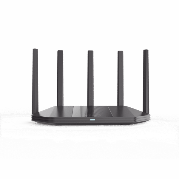 Router Inalámbrico / Wifi 6 / Hasta 1500 Mbps / Doble Banda AC (2.4 GHz y 5 GHz) / 4 Puertos 1000 Mbps / 4 Antenas Omnidireccional / Interior / Beamforming Optimizado