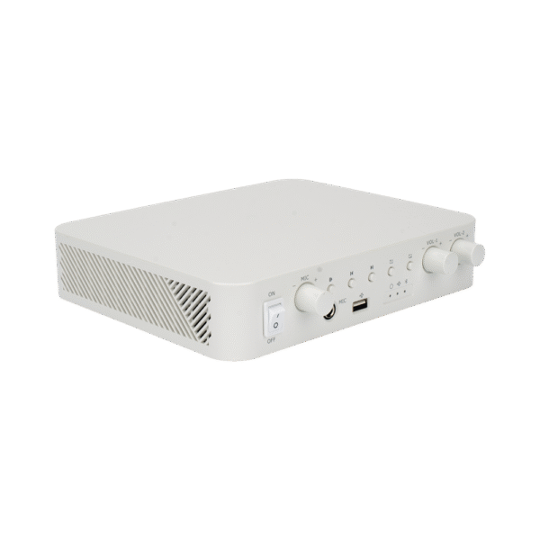 Amplificador / 2 Canales / 60W / Bluetooth / Entrada y Salida RCA / USB / 1 Entrada Micrófono / 24VCD