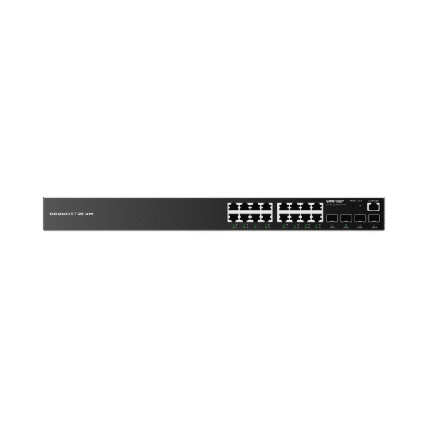 Switch Gigabit PoE+ Administrable / 16 puertos 10/100/1000 Mbps + 4 Puertos SFP Uplink / Hasta 240W / Compatible con GWN Cloud.