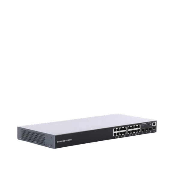 Switch Gigabit PoE+ Administrable / 16 puertos 10/100/1000 Mbps + 4 Puertos SFP Uplink / Hasta 240W / Compatible con GWN Cloud.