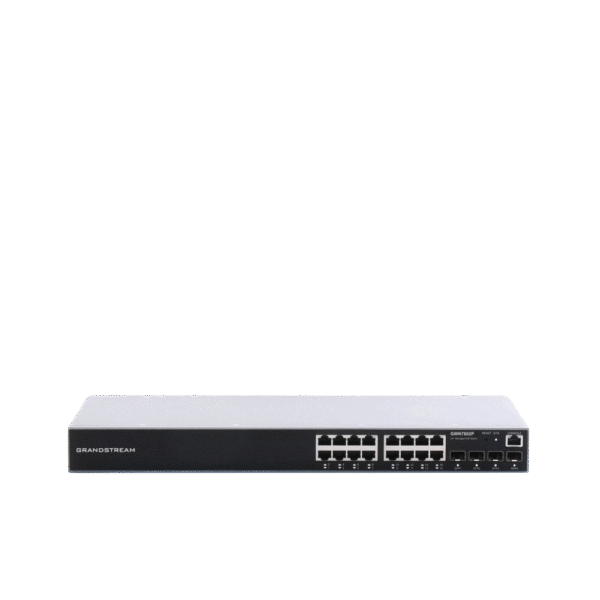 Switch Gigabit PoE+ Administrable / 16 puertos 10/100/1000 Mbps + 4 Puertos SFP Uplink / Hasta 240W / Compatible con GWN Cloud.