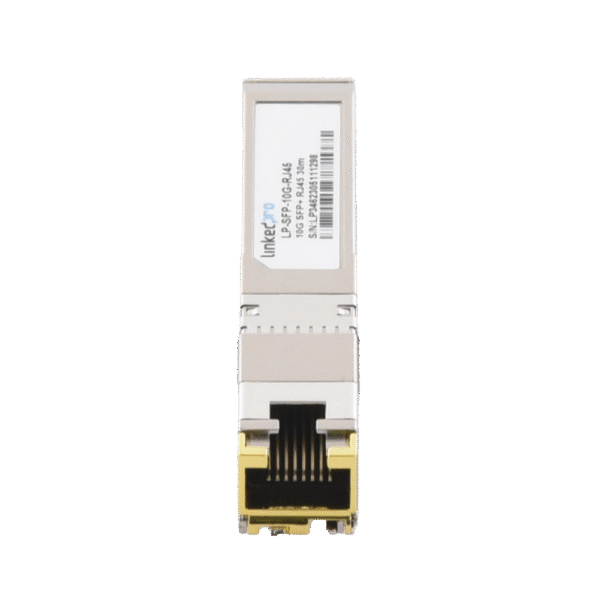 Transceptor SFP+ a RJ45 / 10 Gbps / Conector RJ45 / Distancia de hasta 30 m.