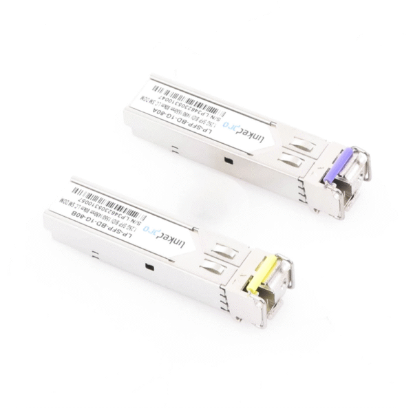 Transceptores Bidireccionales SFP (Mini-Gbic) / Monomodo / 1.25 Gbps de velocidad / Conector LC / Hasta 80 km de Distancia / 2 Piezas