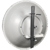 Antena de parabola profunda, blindada, con supresión al ruido de 4 ft, 5.9-7.2 GHz, Ganancia 36 dBi con SLANT de 45 ° y 90 °, ideal para hasta 80 km, Conectores N-hembra, montaje con alineación milimétrica.