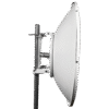 Antena de parabola profunda, blindada, con supresión al ruido de 4 ft, 5.9-7.2 GHz, Ganancia 36 dBi con SLANT de 45 ° y 90 °, ideal para hasta 80 km, Conectores N-hembra, montaje con alineación milimétrica.