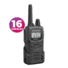 450-470 MHz, 2 W, 6 canales en BRS, 16 canales en modo profesional, Incluye antena, batería, cargador y clip
