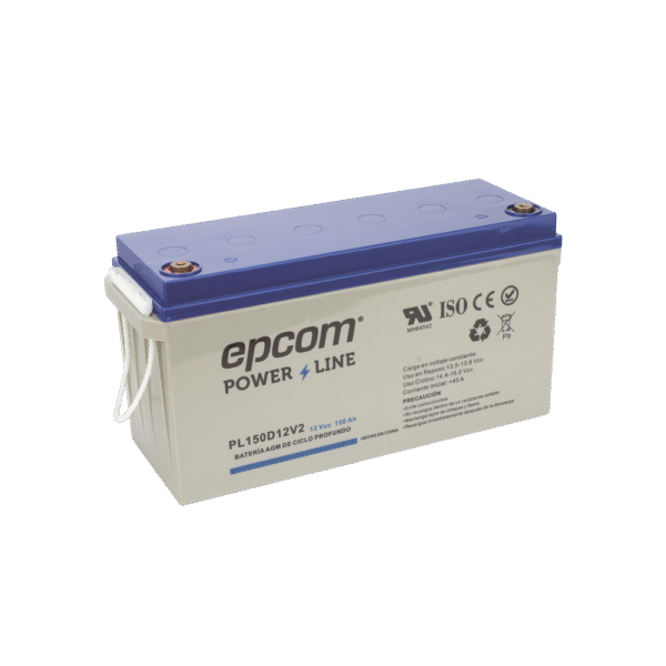 PL150D12V2-AD-2-l Batería 12 Vcc / 150 Ah / UL / Tecnología AGM-VRLA / CICLO PROFUNDO / Uso en aplicación fotovoltaica / terminales T5