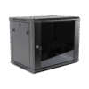 Gabinete PRECISION, Con Puerta de Cristal Templado, de 19in, 9UR, 450mm de Profundidad, Color Negro