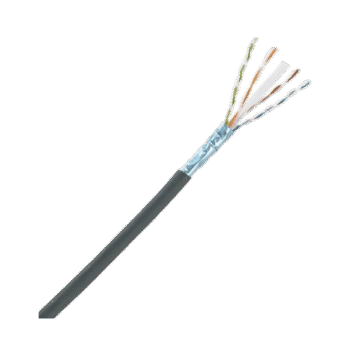 Bobina de Cable Planta Externa con Gel, de 4 pares, Cat6A, UTP, Color Negro, 305m