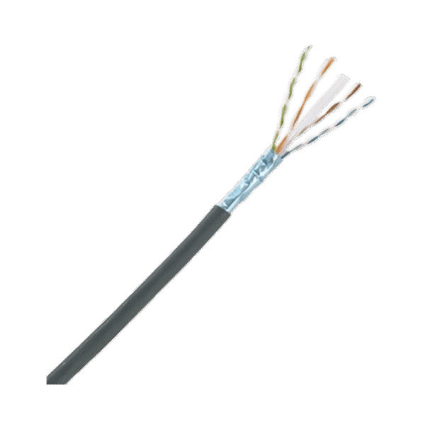 Bobina de Cable Planta Externa con Gel, de 4 pares, Cat6A, UTP, Color Negro, 305m