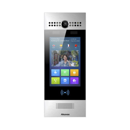 R29C-l Videoportero IP Multiapartamento / SIP / PoE / Administración en la Nube / Acceso por Rostro, Tarjeta, PIN, BLE y Código QR / IK06 e IP65 / Compatible con App SmartPlus