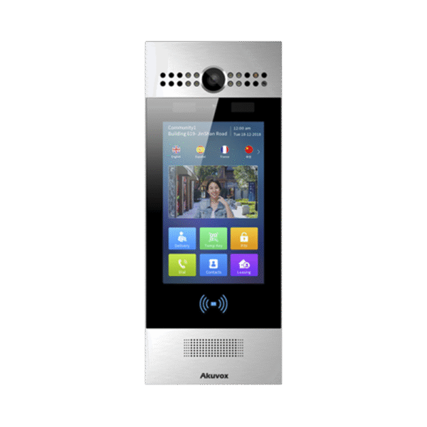 R29C-l Videoportero IP Multiapartamento / SIP / PoE / Administración en la Nube / Acceso por Rostro, Tarjeta, PIN, BLE y Código QR / IK06 e IP65 / Compatible con App SmartPlus