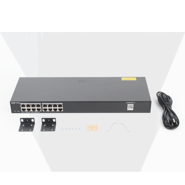 Switch Inteligente de Acero Montable en Rack de 16 Puertos Gigabit, Gestionable en la Nube, sin PoE