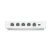 UniFi Cloud Gateway, Router multiWAN para balanceo/failover / Integra UniFi Network para administrar hasta 30 dispositivos UniFi, (1) puerto WAN 1/2.5 GbE y (4) puertos LAN GbE