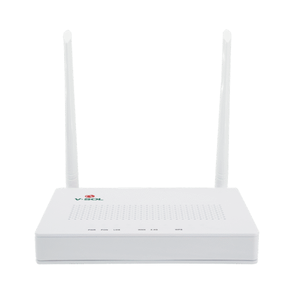 ONU G/EPON con Wi-Fi en 2.4 GHz + 4 Puertos LAN GigabitEthernet, hasta 300 Mbps vía inalámbrico