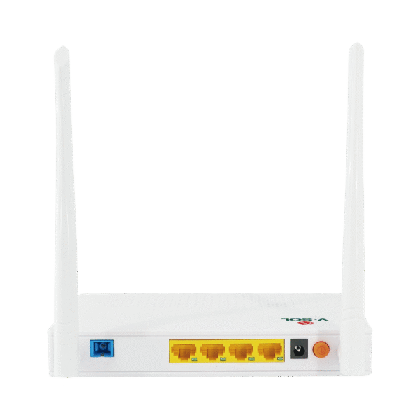ONU G/EPON con Wi-Fi en 2.4 GHz + 4 Puertos LAN GigabitEthernet, hasta 300 Mbps vía inalámbrico