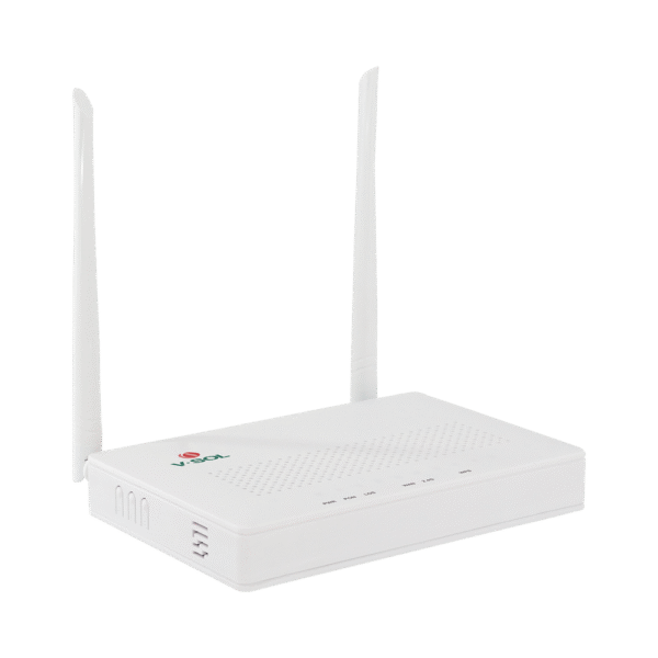 ONU G/EPON con Wi-Fi en 2.4 GHz + 4 Puertos LAN GigabitEthernet, hasta 300 Mbps vía inalámbrico