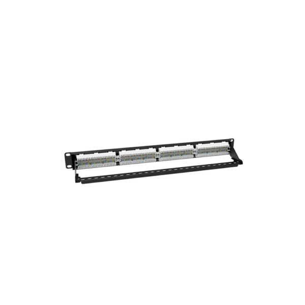 Patch Panel Sin Blindaje / Cat 6 / 24 Puertos / 1 Unidad De Rack