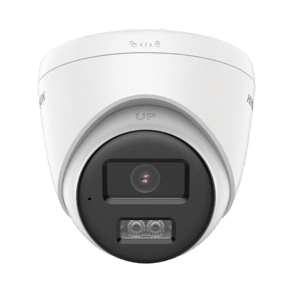 Turret TURBOHD 2 Megapixel (1080p) / Lente 2.8 mm / Dual Light (40 mts IR EXIR + 40 mts Luz Blanca) / Micrófono Integrado / Notificación Visual y Audible / IP67 / 4 Tecnologías