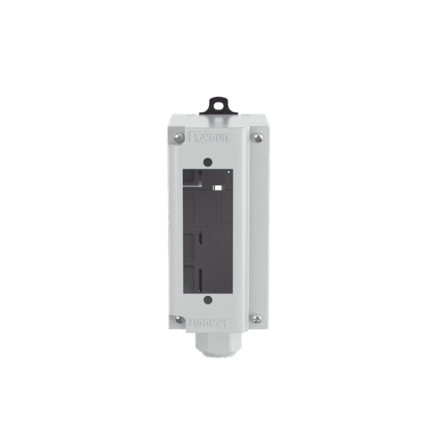 Panel de Parcheo Modular para Fibra Óptica, de Instalación en Riel DIN Estándar de 35mm, Acepta Una Placa Acopladora FAP, Color Gris