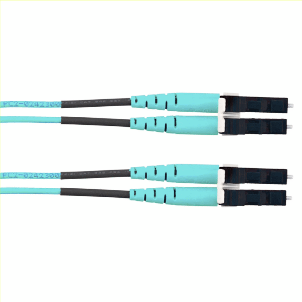 FZ2ELLNLNSNM003-l Jumper de Fibra Optica Multimodo 50/125 OM4, LC-LC Duplex, LSZH, Color Aqua, 3 Metros